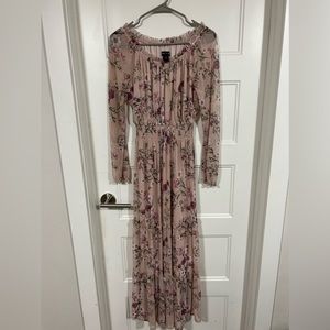 Long, flows dress.